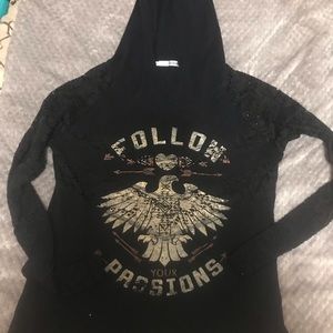 Maurice’s hooded graphic long sleeve